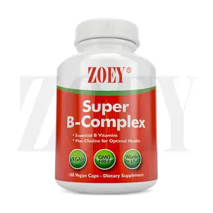 Vitamin B kompleks 8 süper B kompleks vitaminler kolin ve Inositol vitaminler B1, B2, B3, b5, B6, B8, B9 ve B12 - B100 kompleksi