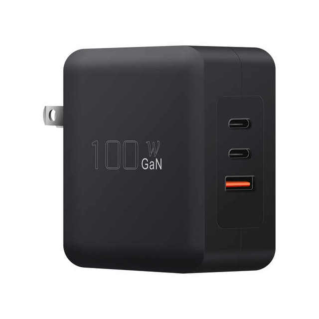 High-Tech Quick Charge US 20V 5A 100W QC 4.0 PPS USB-C Single Port Laptop PD3.1 PD3.0 PD 100W SCP OTP Gan Power Supply Adapter