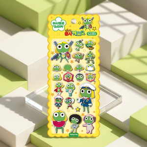 Keroro Sgt Frog PVC UV Printed 3D Puffy Soft UV Varnished Marshmallow <b>Stickers</b> Korean Cute Cartoon Character Diary Planner - Product Image 2