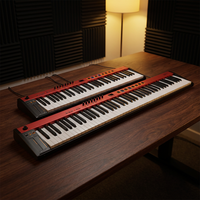Controlador de Teclado MIDI MIDIPLUS X Pro II de 61/88 Teclas Semipesadas con 128 Timbres, 8 Pads Sensibles a la Velocidad y 8 Perillas Asignables