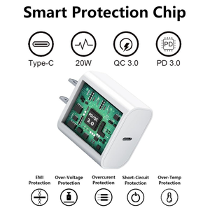 อะแดปเตอร์ชาร์จเร็ว 20W PD USB-C สำหรับ <span class=keywords><strong>iPhone</strong></span> iPad Samsung Type-C ช่องเสียบเดียว - Product Image 2