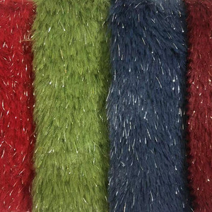 Pelliccia di coniglio finto in poliestere artificiale stile moda con tessuto di peluche in filo d'argento per giocattoli - Product Image 3
