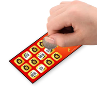 Carte de loterie à gratter personnalisée avec données variables, numéro de série, code unique, carte de jeu, autocollant à gratter VIP