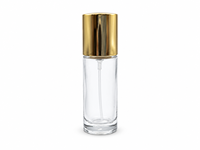 Flacon pulvérisateur de parfum en verre transparent 10ml 15ml 20ml, atomiseur de parfum cylindrique vide avec capuchon doré, argenté, blanc ou noir, cosmétique, 100 pièces