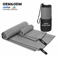 Serviette de sport personnalisée en microfibre, vente chaude transfrontalière, serviette de natation portable pour adulte, confortable, séchage rapide, tapis de fitness