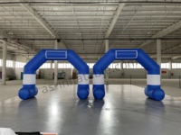Arche gonflable personnalisée entièrement imprimée avec base stable, en PVC imperméable, pour événements de course et marathons