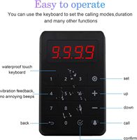 Système d'appel sans fil Daytech avec affichage des numéros, fonction horloge pour restaurants, hôtels, gestion des serveurs, hôpitaux (100m)