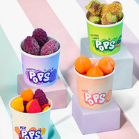 Glace aux fruits exotiques en forme de mangue, avocat, fraise, raisin, pêche, citron, saveur chocolat, bâtonnets glacés aux fruits