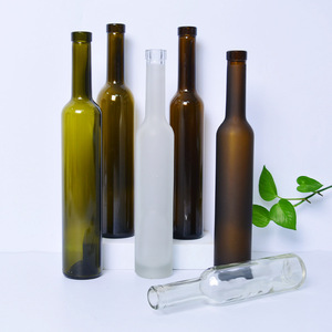 Bouteille en verre de haute qualité de forme <span class=keywords><strong>Bordeaux</strong></span> Bourgogne 375-750 ml, bouteille transparente ambrée pour les spiritueux et les liqueurs - Product Image 1