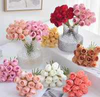 Bouquet de roses artificielles Vcare en soie – Fait main, toucher naturel, design floral moderne pour mariage, décoration intérieure et accessoires photo