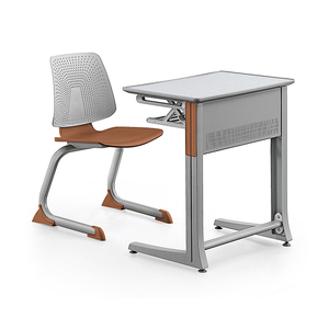 ชุดโต๊ะและเก้าอี้เด็กแบบโมดูลาร์ ทนทาน เป็นมิตรกับสิ่งแวดล้อม หน้าโต๊ะทำจาก MFC สีสันสดใส เฟอร์นิเจอร์โรงเรียนสำหรับนักเรียน - Product Image 1