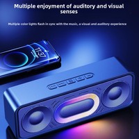 Enceinte sans fil Y4 5.0, son surround 3D, mini modèle de bureau, utilisation domestique et extérieure, RGB coloré, portable, intelligente, FM, 10W intégré
