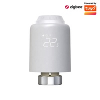 Zigbee-pantalla LED de potencia Ultra baja, programación semanal inteligente, válvula termostática de radiador de habitación inalámbrica