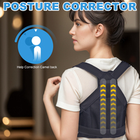 Promotion Ceinture de Soutien Dorsal Élastique Respirante Réglable Correcteur Postural Médical Lombaire