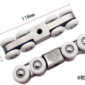 Polea de nailon silenciosa de diseño moderno, herrajes para puertas plegables corredizas de madera para interiores, acero inoxidable para baño, habitación, muebles de hoteles - Product Image 5