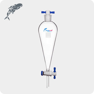 Joan laboratório 2000ml funil separatório de vidro forma de pear com rolha de ptfe - Product Image 4