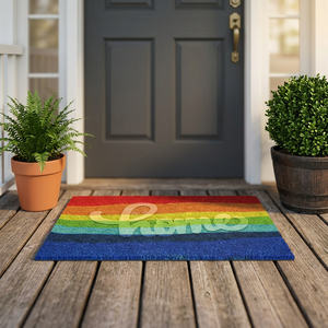 Couleur arc-en-ciel avec paillassons imprimés pour la maison et la zone d'entrée Tapis antidérapant doux et soyeux au prix de gros - Product Image 1