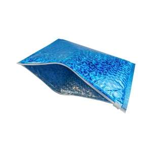 Sacs de courrier holographiques personnalisés, enveloppe matelassée et personnalisée, en feuille métallique, avec fermeture à glissière, pour la livraison express, 50 pièces - Product Image 5