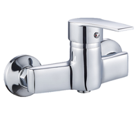 Robinet Mitigeur de Douche Mural en Alliage de Zinc, Monocommande, Poli, Eau Chaude et Froide pour Salle de Bain, Hôtel, Appartement