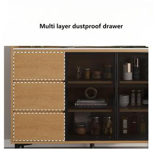 Phòng khách hiện đại bằng gỗ <span class=keywords><strong>5</strong></span> cửa lưu trữ sideboard tủ tự chọn trong phòng ăn đồ nội thất - Product Image 4