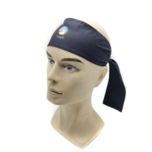 Bandeau de tradition <span class=keywords><strong>Hachimaki</strong></span> japonais en coton personnalisé noir bandeau de karaté - Product Image 4