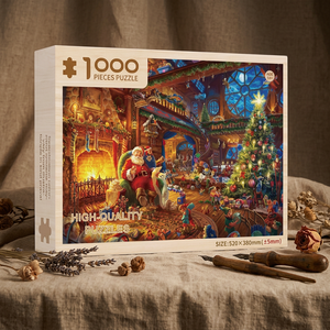 Puzzle de 1000 pièces, puzzles de Noël pour adultes |   Décorations mignonnes pour la maison, jouets pour tout-petits, Brain Keys - Product Image 2