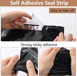 Tùy Chỉnh Poly Túi In Kỹ Thuật Số Tự Con Dấu Có Thể Tái Chế Màu Đen Vận Chuyển Phong Bì Cho Kinh Doanh Giày & Vớ Bao Bì - Product Image 3