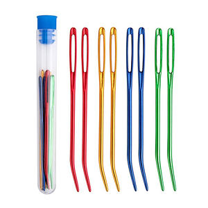<span class=keywords><strong>Aiguille</strong></span> géante de brocart courbée 8PCS <span class=keywords><strong>Aiguille</strong></span> de fil émoussé à gros yeux <span class=keywords><strong>Aiguille</strong></span> de réparation à <span class=keywords><strong>tricoter</strong></span> - Product Image 1