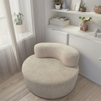 Canapé d'angle tufté minimaliste nordique avec rembourrage en éponge, design modulaire pour appartement, couleur noix de cajou, style hôtel moderne