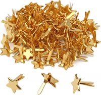 100 mini-clous décoratifs en forme d'étoile dorée 8*10mm pour loisirs créatifs en papier, photos, cartes, albums et projets DIY