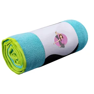 定制标志回收定制标志织物超细纤维热运动瑜伽毛巾带硅