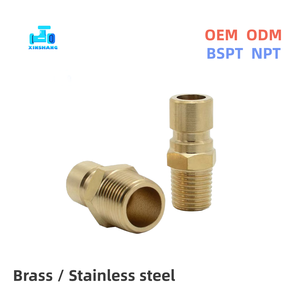 <span class=keywords><strong>Robinet</strong></span> en laiton de style américain à raccord rapide DME, connecteur rapide N9, filetage NPT BSP 1/4~3/4'' <span class=keywords><strong>pour</strong></span> accès direct - Product Image 1