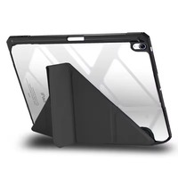 Étui pour tablette pliable en cuir PU durable pour Huawei MatePad Pro 11 pouces 2022/2024, dos transparent en TPU+PC anti-pliage
