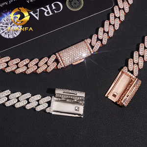 Collar de Joyería Fina de Lujo, Joyería Hip Hop para Hombre y Mujer, Plata de Ley con Diamantes de Moissanita D-VVS, Cadena Cubana de Eslabones de 10 MM - Product Image 6