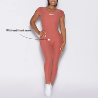 Combinaison de sport de haute qualité avec logo personnalisé, en spandex et nylon, dos nu, pour femmes