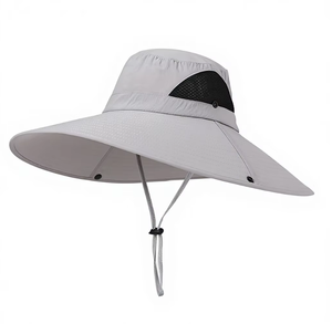 Chapeau Bob Respirant en Maille SFB117 Bleu Marine à Large Bord Protection UV Anti-UV avec Cordon de Menton Réglable Coupe-Vent pour Hommes - Product Image 5