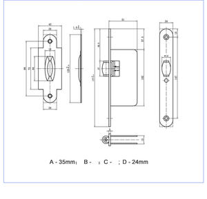 A35ZP rullo Rock blocco del corpo fabbrica resistente Anti-furto mortasa per interno porta di fumo in acciaio 70mm chiave di sblocco impermeabile - Product Image 4