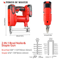 Pistolet à clous industriel sans fil Nailtask DCCN 90s2 20V pour béton, acier, bois et menuiserie