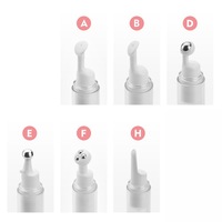 Conteneur de luxe en plastique de 5ml 10ml 15ml applicateur plat de crème pour les yeux flacon de crème pour les yeux sans air avec tête en plastique