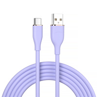 Cable de carga de datos de silicona de 1M y 2M, cable de datos de carga súper rápida de 2M a C, adecuado para carga de ordenador de teléfono inteligente
