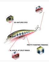 8.4g 77mm Leurres de pêche méné suspendus avec deux hameçons aigus pour truite basse 15 couleurs 8.4g 7.7cm Leurre de pêche méné flottant
