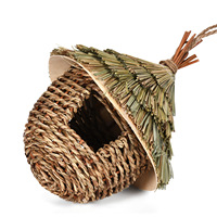 LUOYING GARDEN OUTDOOR COLLECTION Nid d'oiseaux en paille tressé à la main, cage à oiseaux créative faite à la main, décoration de jardin, nichoir écologique
