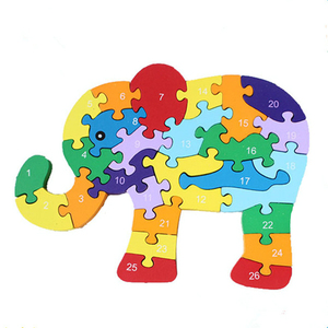Personalizzato Onequan Montessori in legno fai da te educativo elefante 3D <span class=keywords><strong>Puzzle</strong></span> Box <span class=keywords><strong>Puzzle</strong></span> per bambini da 5 a 7 anni - Product Image 1