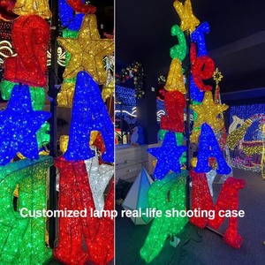 Reno Navideño Grande/Pequeño para Exteriores con Trineo, Luz IP65 Impermeable, Luz Cálida Blanca para Decoración Navideña en el Hogar o Comercial - Product Image 5