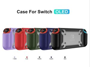 Funda protectora 2024 para Nintendo <span class=keywords><strong>Switch</strong></span> <span class=keywords><strong>OLED</strong></span>, funda suave antideslizante a prueba de golpes, accesorios de juego, funda protectora de silicona - Product Image 2