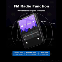 Reproductor MP3 con pantalla táctil de 32GB y 2.4'', con BT 5.0, altavoz HD integrado, radio FM y grabación de voz.