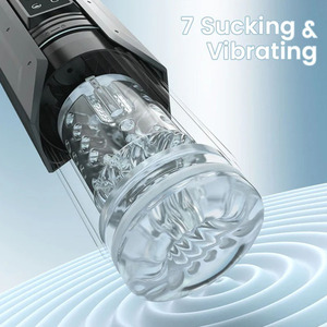 Jouets pour adultes : <span class=keywords><strong>Machine</strong></span> sexuelle de stimulation orale, masturbateur masculin vibrant et rotatif, stimulateur étanche à succion automatique pour hommes - Product Image 3