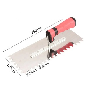 Truelle dentelée en acier inoxydable <span class=keywords><strong>de</strong></span> 8mm/10mm/15mm avec poignées souples Accessoires <span class=keywords><strong>de</strong></span> carrelage pour plâtre - Product Image 3