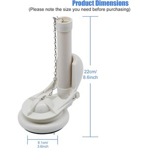 Kit de remplacement de valve de chasse d'eau de 3 pouces pour TOTO THU001 et pièce de réparation de réservoir de toilettes monobloc American Standard - Product Image 2