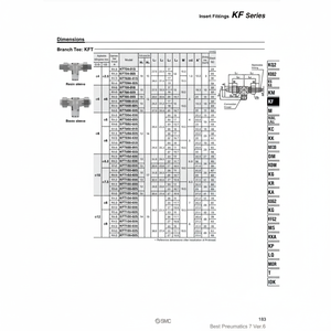 Raccords d'insertion pneumatique SMC KFT10B-04S pièces pneumatiques - Product Image 1